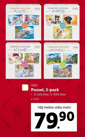 Lidl Pussel, 3-pack erbjuda