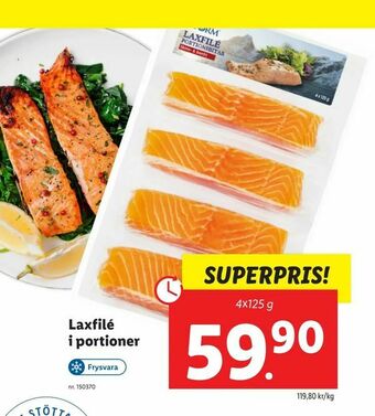 Lidl Laxfilé i portioner erbjuda