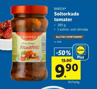 Lidl Soltorkade tomater erbjuda