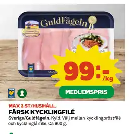 Coop Daglivs FÄRSK KYCKLINGFILÉ erbjuda