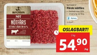 Lidl Färsk nötfärs erbjuda