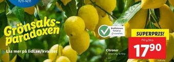Lidl Citroner erbjuda