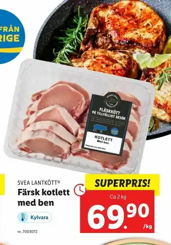 Lidl Färsk kotlett med ben erbjuda