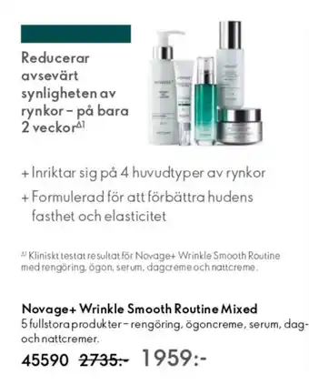 Oriflame Novage+ Wrinkle Smooth Routine Mixed erbjuda