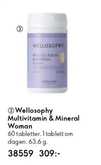 Oriflame Wellosophy Multivitamin & Mineral Woman erbjuda