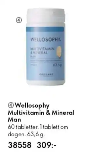 Oriflame Wellosophy Multivitamin & Mineral Man erbjuda