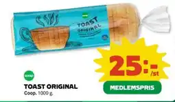 Coop TOAST ORIGINAL erbjuda