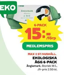 Coop EKOLOGISKA ÄGG 6-PACK erbjuda