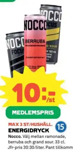 Coop ENERGIDRYCK erbjuda