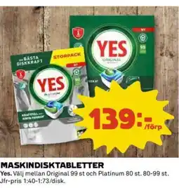 Coop MASKINDISKTABLETTER erbjuda