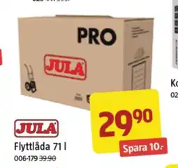 Jula Jula flyttlådor erbjuda