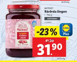 Lidl Rårörda lingon erbjuda