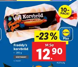 Lidl Freddy’s korvbröd erbjuda