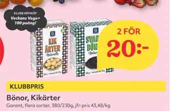 Hemköp Garant kikärter erbjuda