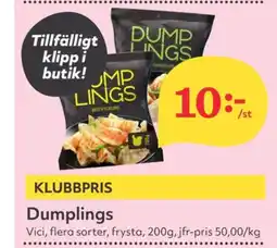 Hemköp Vici dumplings erbjuda