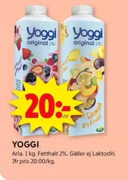 ICA Kvantum Yoggi yoghurt erbjuda