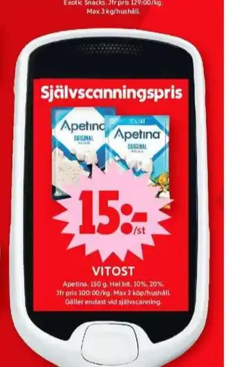 ICA Maxi Apetina salladsost erbjuda