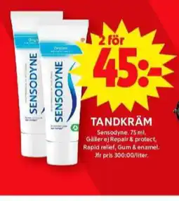 ICA Maxi Sensodyne tandkräm erbjuda