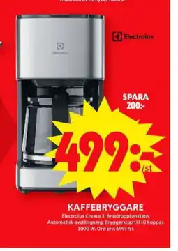 ICA Maxi Electrolux kaffebryggare erbjuda
