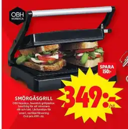 ICA Maxi Obh nordica smörgåsgrill erbjuda