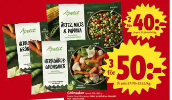 ICA Nära Apetit grönsaker erbjuda