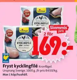 ICA Supermarket Kronfågel kycklingfilé erbjuda