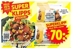 ICA Supermarket Ica kycklingköttbullar erbjuda