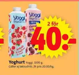 ICA Supermarket Yoggi yoghurt erbjuda