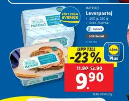 Lidl Matriket leverpastej erbjuda