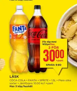 Willys Hemma Coca cola läskedryck erbjuda
