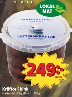 Kräftor i hink