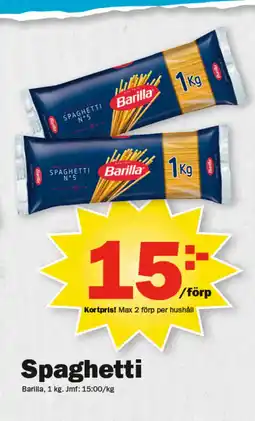 Pekås Spaghetti erbjuda