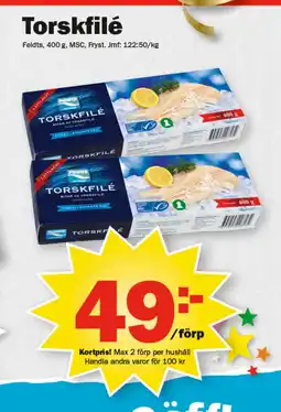 Pekås Torskfilé erbjuda