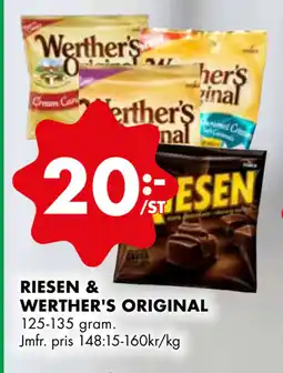 ÖoB RIESEN & WERTHER'S ORIGINAL erbjuda