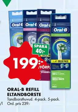 ÖoB ORAL-B REFILL ELTANDBORSTE erbjuda