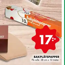 ÖoB BAKPLÅTSPAPPER erbjuda