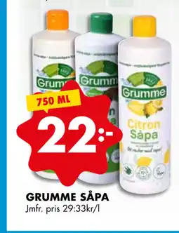 ÖoB GRUMME SÅPA erbjuda