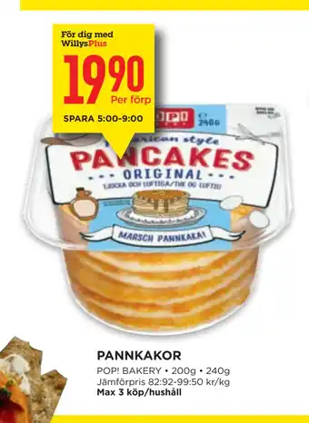 Willys PANNKAKOR erbjuda