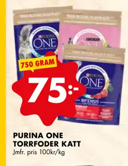 ÖoB PURINA ONE TORRFODER KATT erbjuda