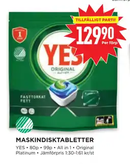 Willys MASKINDISKTABLETTER erbjuda