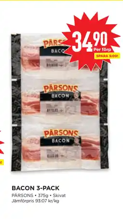 Willys BACON 3-PACK erbjuda