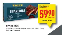 Willys SPARERIBS erbjuda
