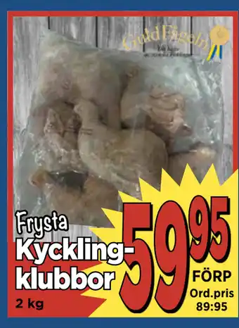 Supergrossen Kycklingklubbor erbjuda