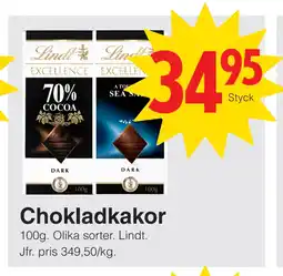 Matöppet Chokladkakor erbjuda