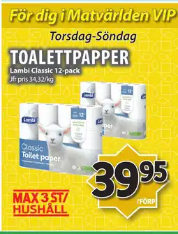 Matvärlden Tensta TOALETTPAPPER erbjuda