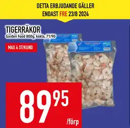 Matdax TIGERRÄKOR erbjuda