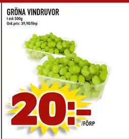 Din Mat GRÖNA VINDRUVOR erbjuda
