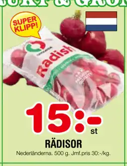 Nya Pulsen RÄDISOR erbjuda