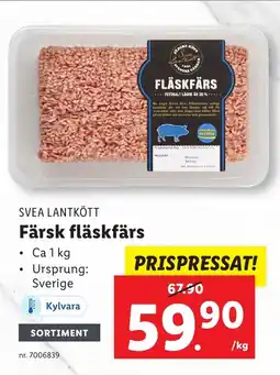Lidl Färsk fläskfärs erbjuda