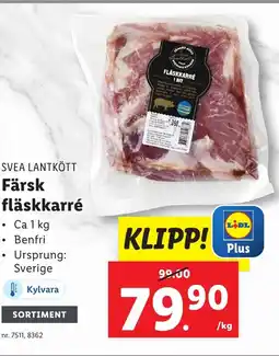 Lidl Färsk fläskkarré erbjuda
